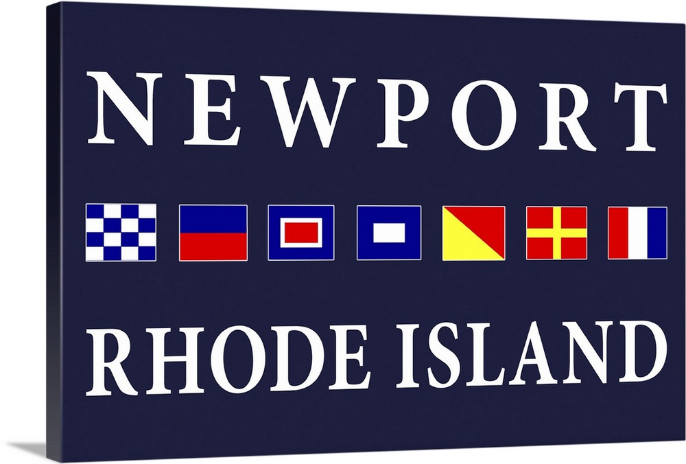 Newport, Rhode Island - Nautical Flags Poster