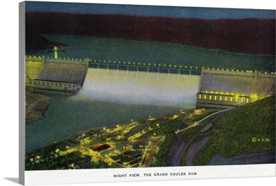 Night View, Grand Coulee Dam, WA