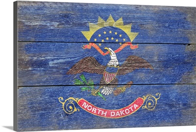 North Dakota State Flag, Barnwood Painting