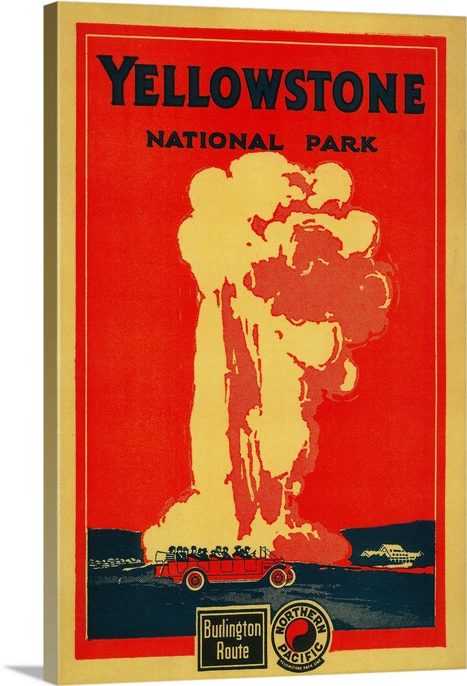 Old Faithful Advertising Poster, Yellowstone National Park