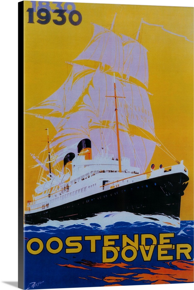 Oostende Dover Vintage Poster, Europe