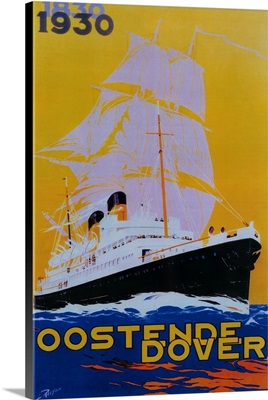 Oostende Dover Vintage Poster, Europe