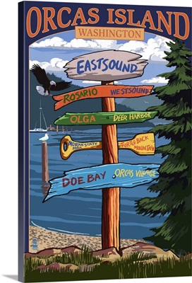 Orcas Island, Washington, Destination Sign