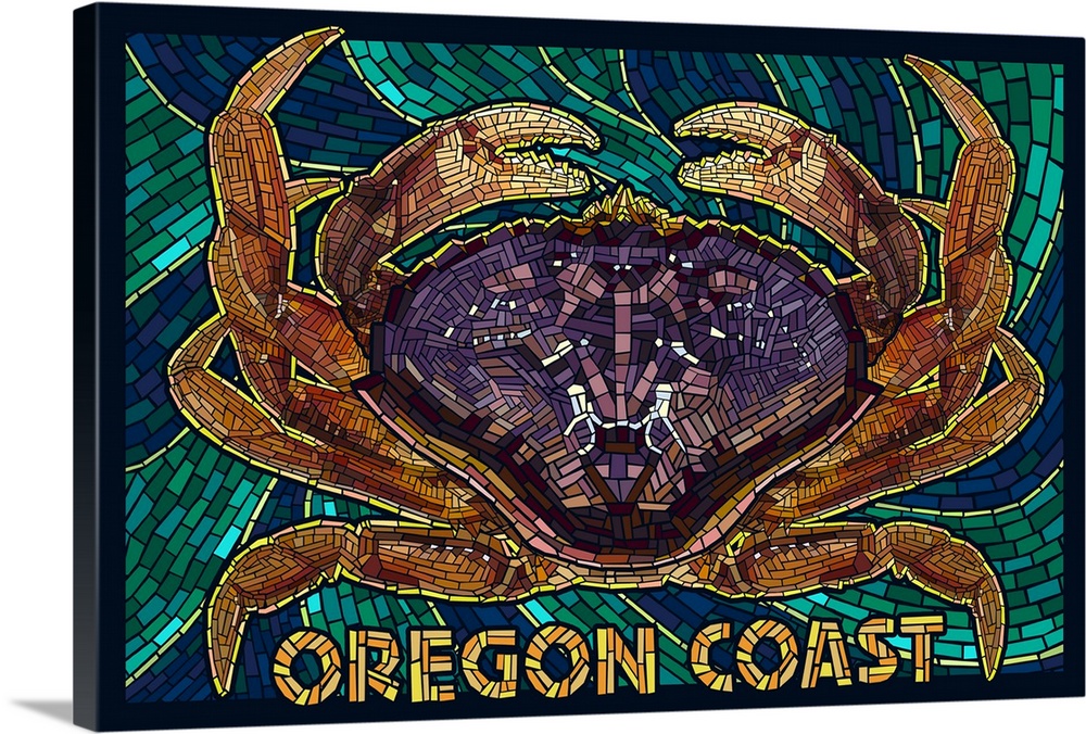 Oregon Coast, Dungeness Crab Mosaic