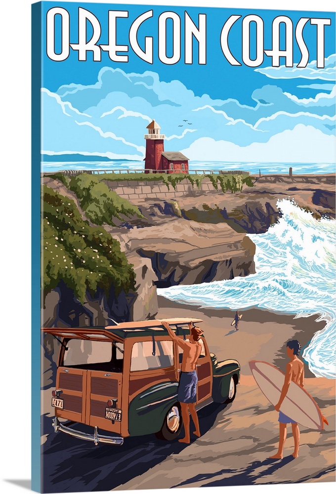 Oregon Coast - Woody and Lighthouse - Recolor