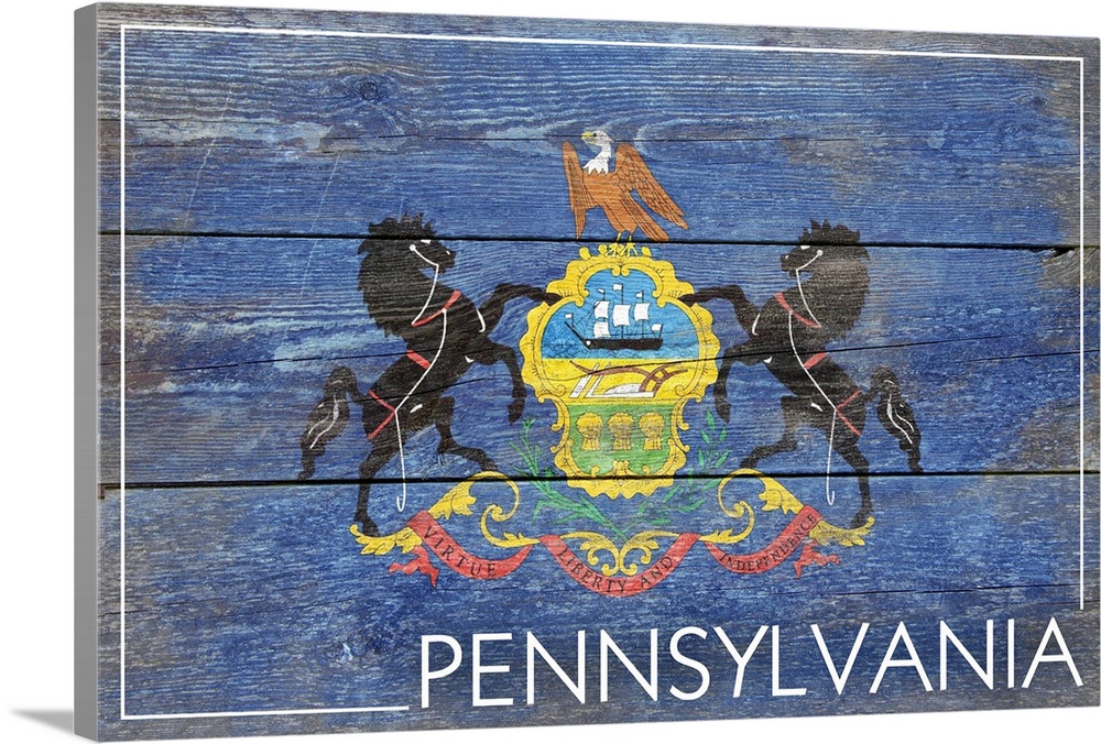 Pennsylvania State Flag, Barnwood Painting