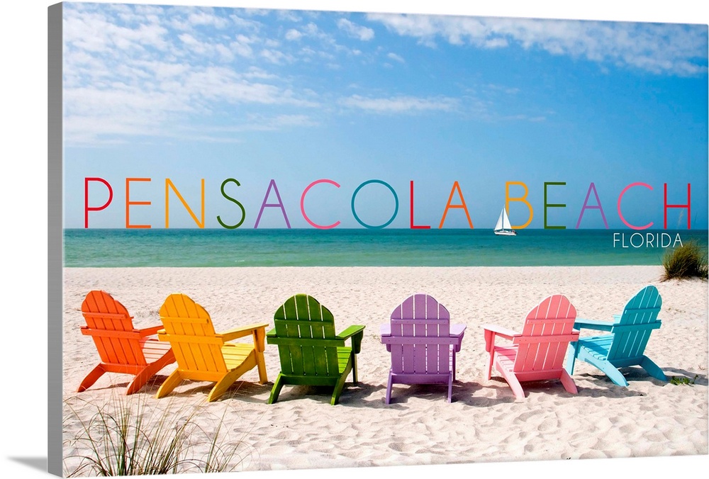 Pensacola Beach, Florida, Colorful Beach Chairs