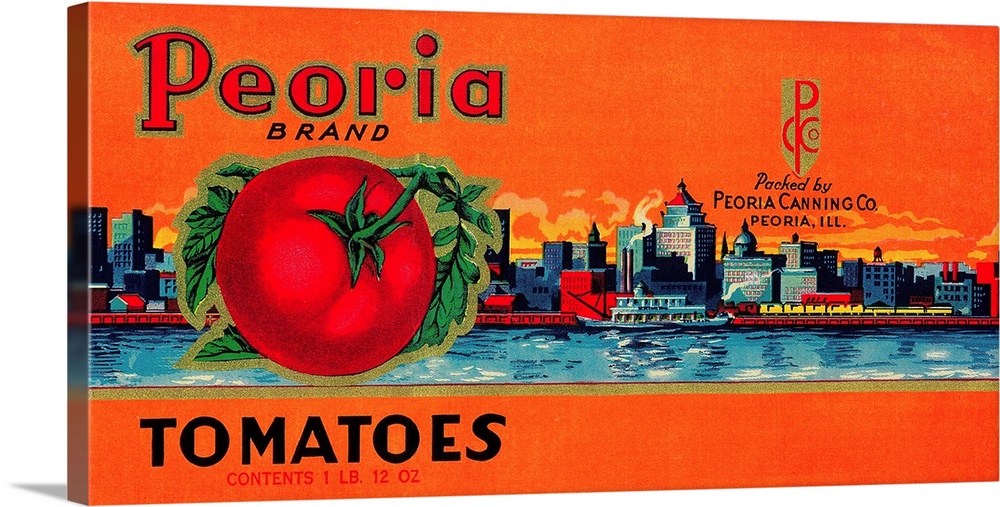 Peoria Tomato Label, Peoria, IL