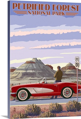 Petrified Forest National Park, Road Trip: Retro Travel Poster