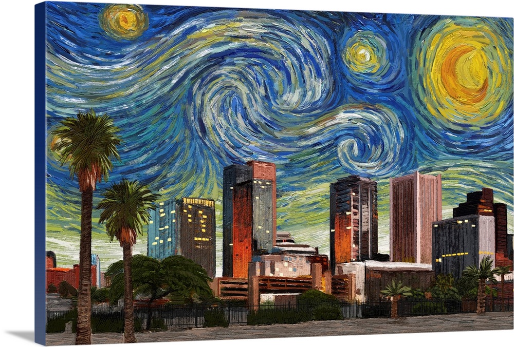 Phoenix, Arizona - Starry Night City Series