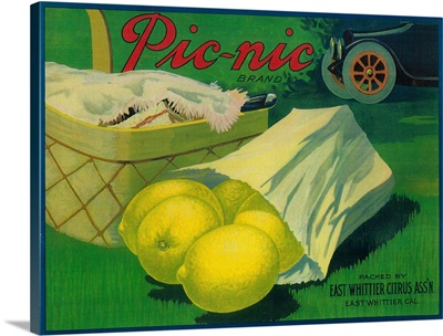 Picnic Lemon Label, Whittier, CA