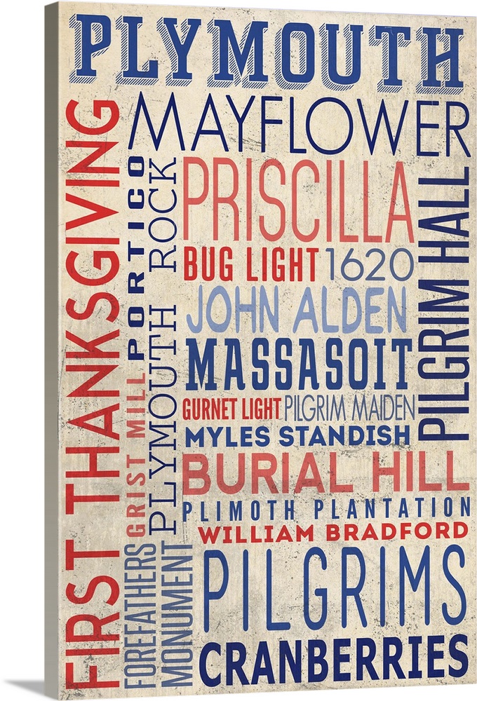 Plymouth, Massachusetts, Typography