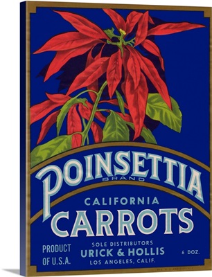 Poinsettia Carrot Label, Los Angeles, CA