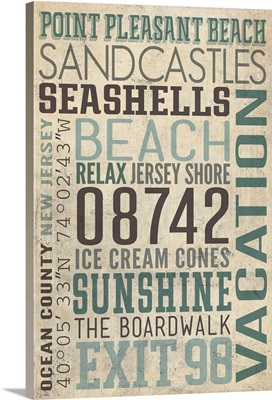 Point Pleasant Beach, New Jersey, Typography