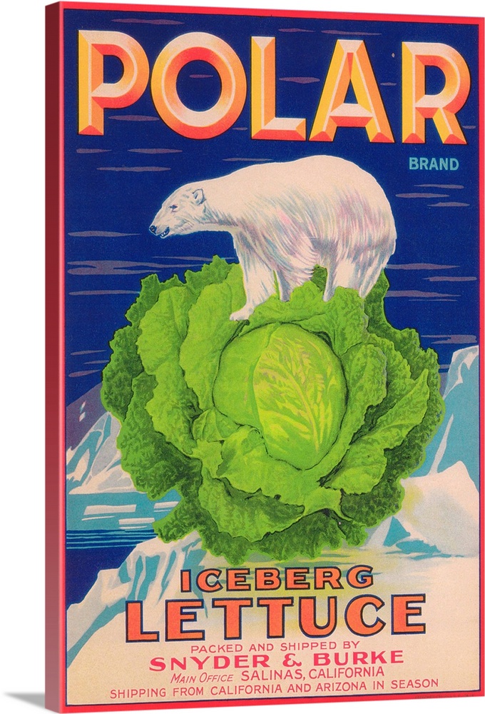 Polar Lettuce Label, Salinas, CA