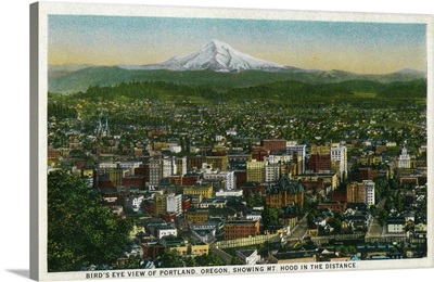 Portland and Mt. Hood in the distance, Oregon