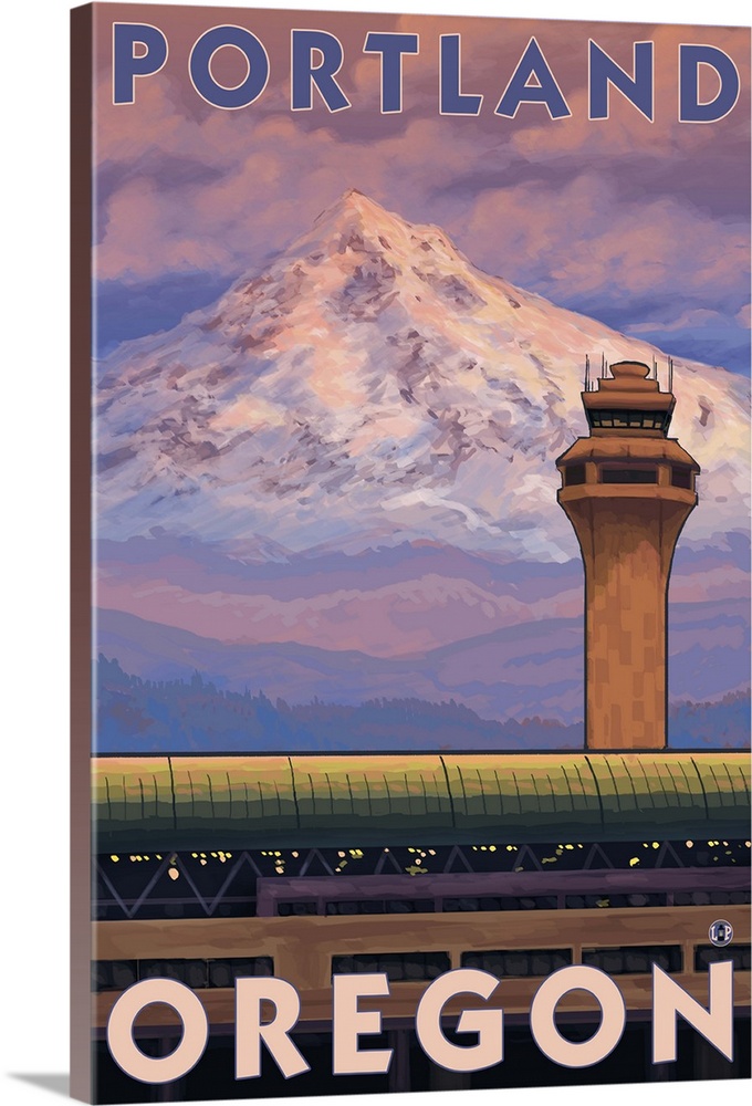Portland, OR Airport: Retro Travel Poster