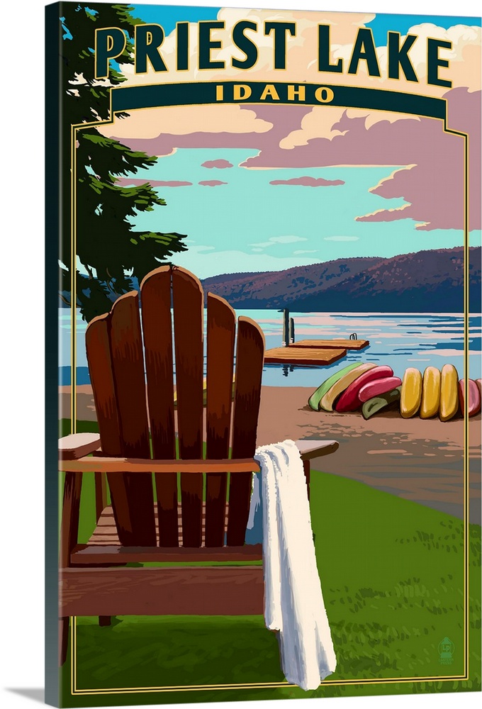 Priest Lake, Idaho, Chairs and Lake