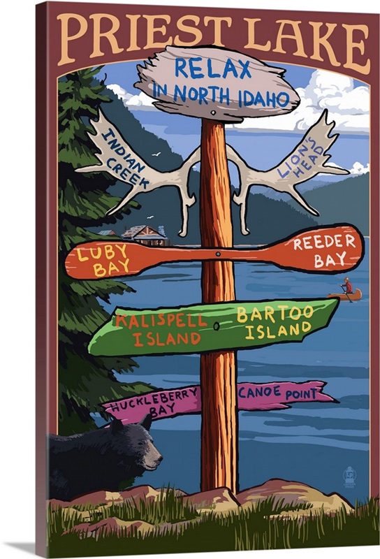 Priest Lake, Idaho, Signpost Destinations | Great Big Canvas