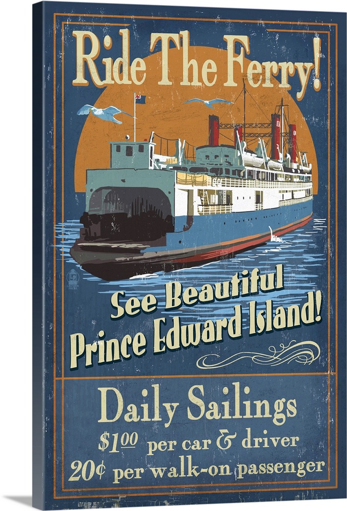 Prince Edward Island, Ferry Vintage Sign