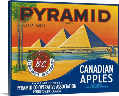 Pyramid Apple Label, Penticton, British Columbia, Canada