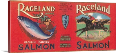 Raceland Salmon Can Label, Bellingham, WA