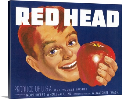 Red Head Apple Label, Wenatchee, WA