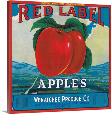 Red Label Apple Label, Wenatchee, WA