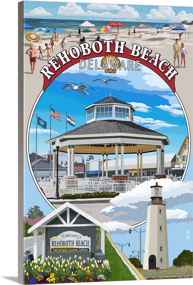 Rehoboth Beach, Delaware, Pavillion Montage.