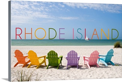 Rhode Island, Colorful Beach Chairs