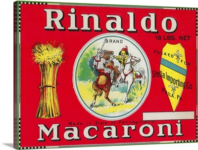 Rinaldo Macaroni Label, Philadelphia, PA