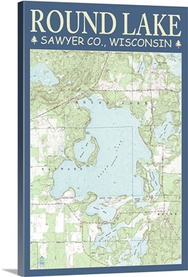 Round Lake Chart, Sawyer County, Wisconsin