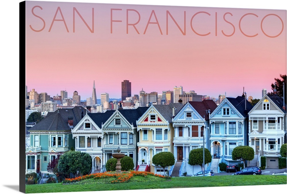 San Francisco, California, Pink Ladies Wall Art, Canvas Prints, Framed