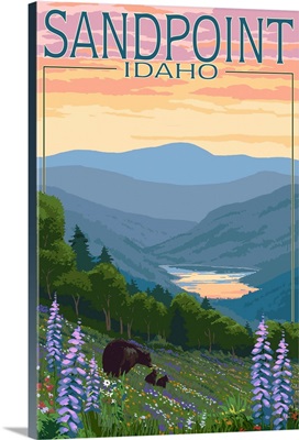 Sandpoint, Idaho, Bears and Spring Flowers