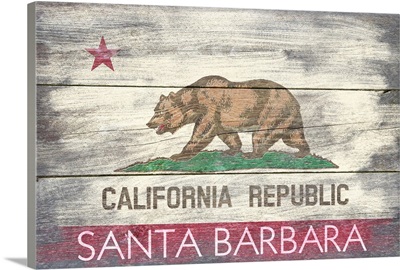 Santa Barbara, California, California State Flag, Barnwood Painting