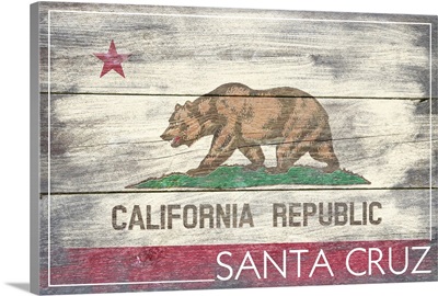 Santa Cruz, California, California State Flag, Barnwood Painting