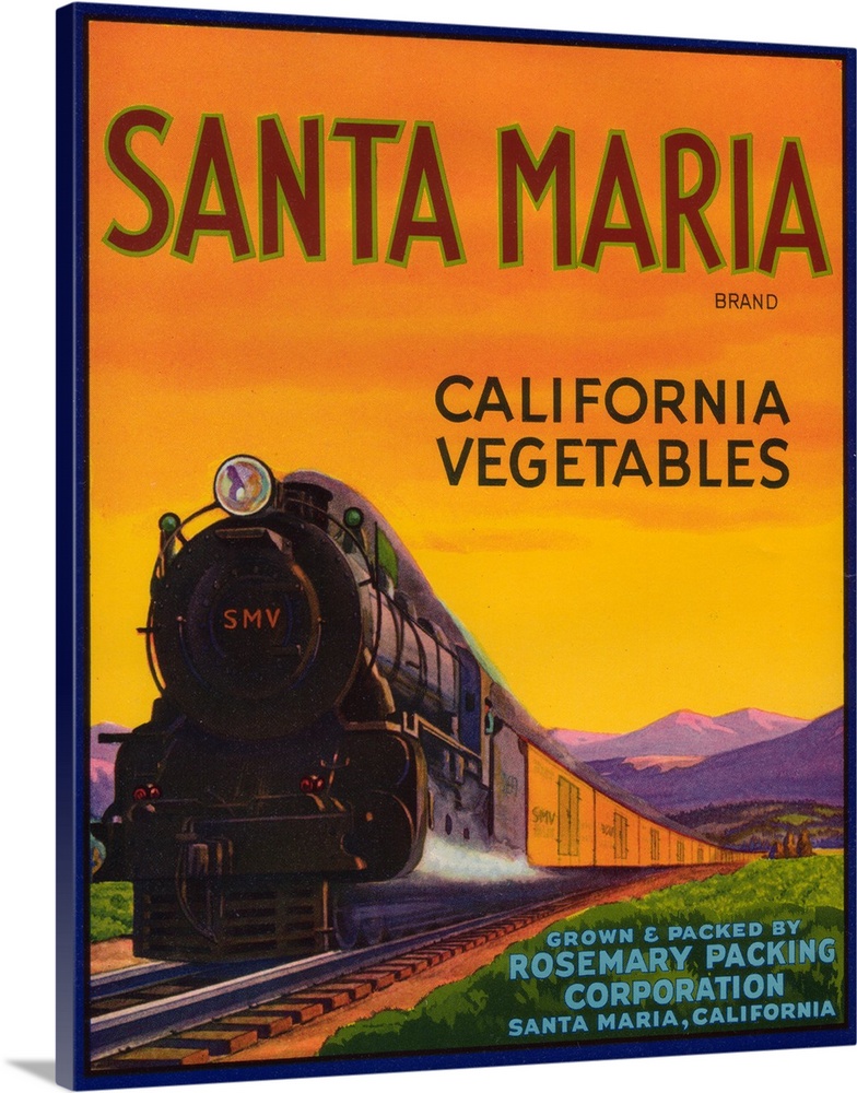 Santa Maria Vegetable Label, Santa Maria, CA