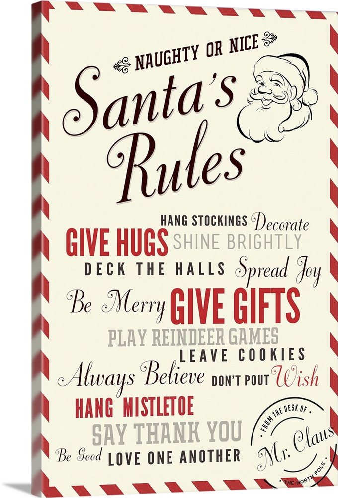 Santa's Rules Typography