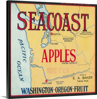 Sea Coast Apple Label, Yakima, WA