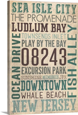 Sea Isle City, New Jersey, Typography