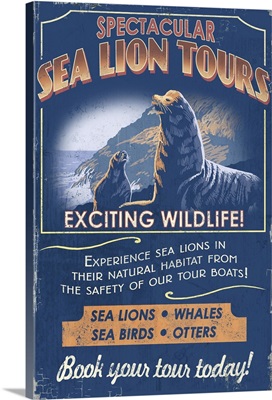 Sea Lion, Vintage Sign