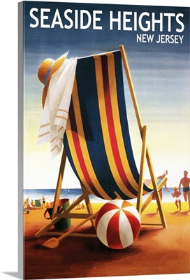 Seaside Heights, New Jersey, Beach Chair and Ball