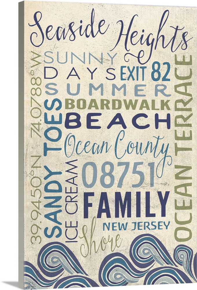 Seaside Heights, New Jersey, Typography