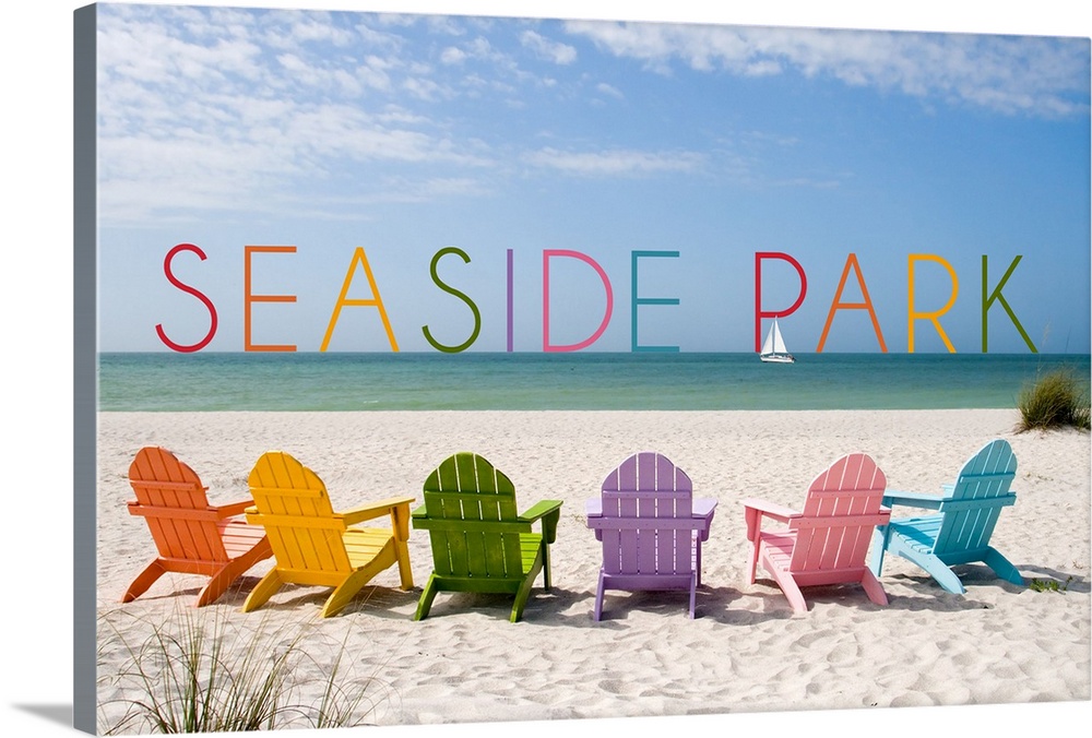 Seaside Park, New Jersey, Colorful Beach Chairs