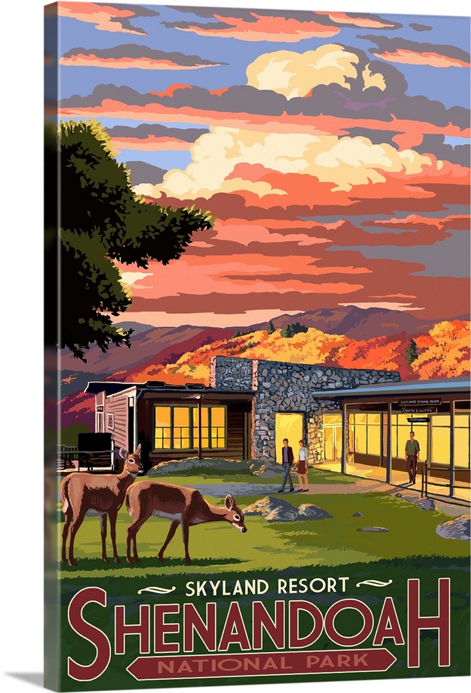 Shenandoah National Park, Virginia - Skyland Resort: Retro Travel Poster