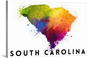 South Carolina - State Abstract Watercolor image thumbnail