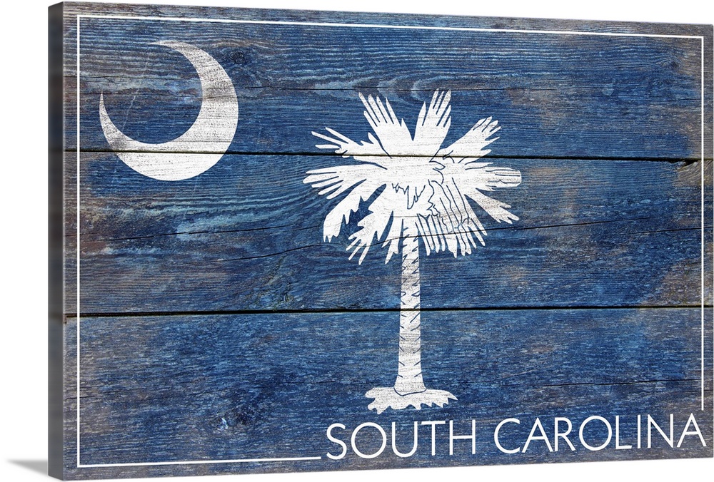 South Carolina State Flag, Barnwood Painting