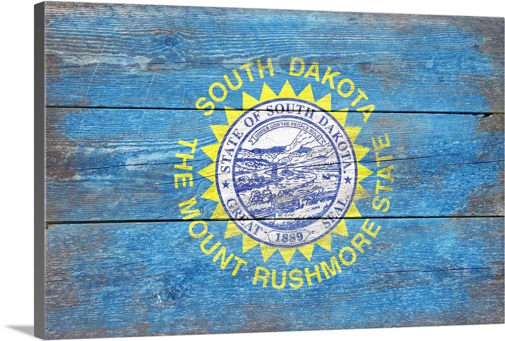 South Dakota State Flag, Barnwood Painting