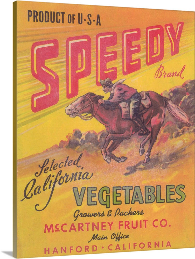 Speedy Vegetable Label, Hanford, CA