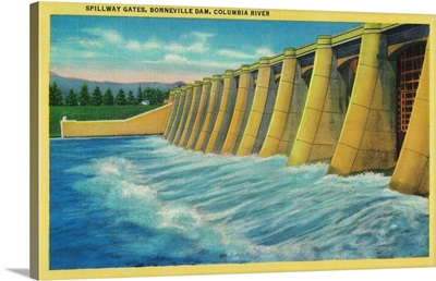 Spillway Gates on Bonneville Dam, OR
